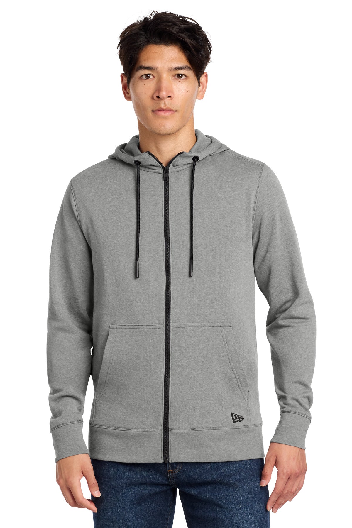 New Era  Tri-Blend Fleece Full-Zip Hoodie NEA511 in Shadow Grey Heather
