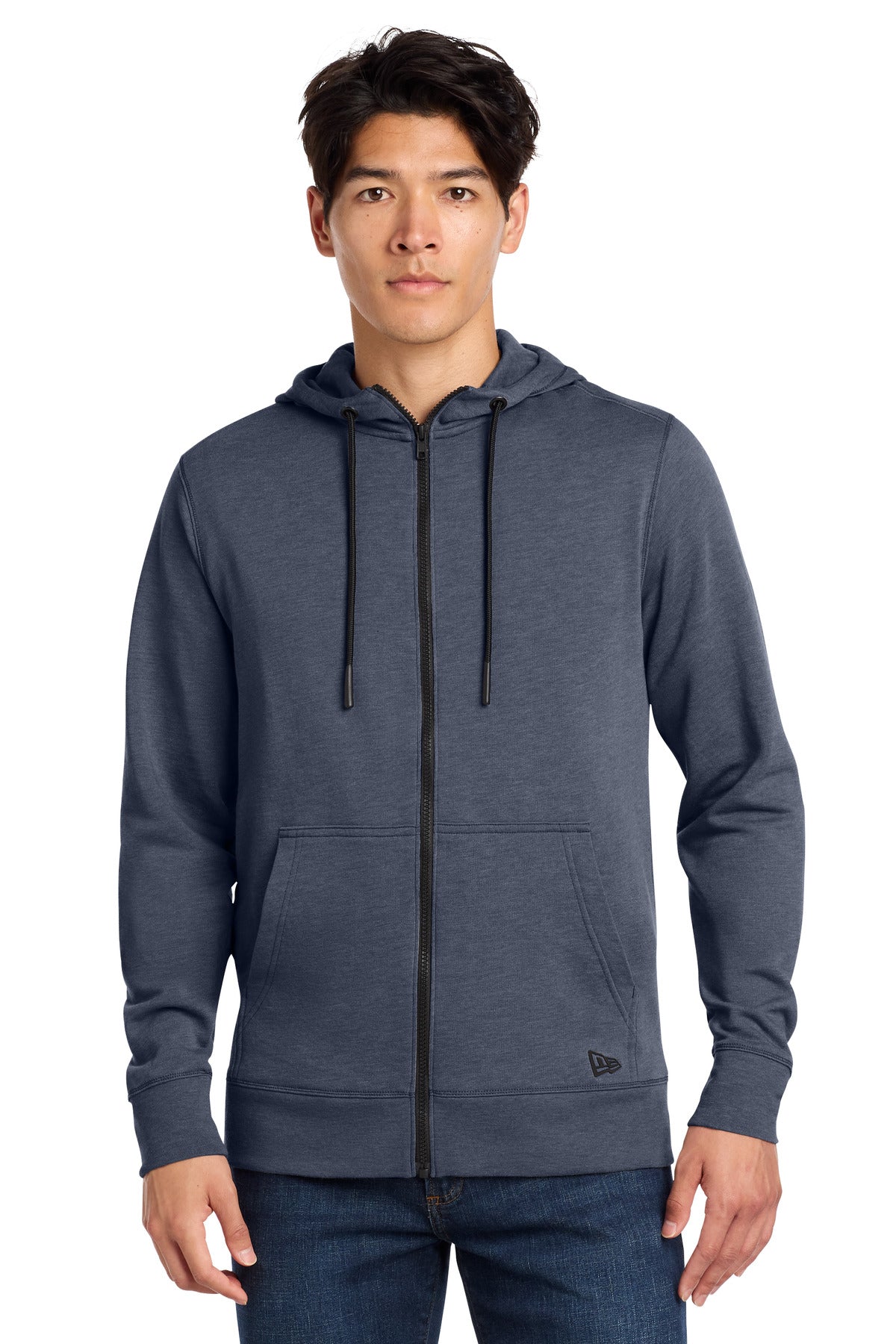 New Era  Tri-Blend Fleece Full-Zip Hoodie NEA511 in True Navy Heather