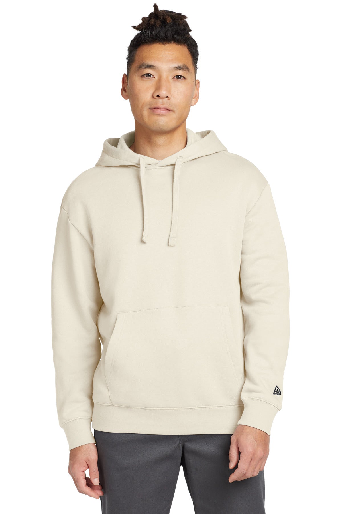 New Era Heritage Fleece Pullover Hoodie NEA525 in Soft Beige