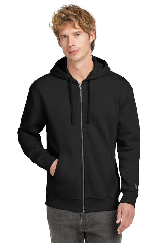 New Era Heritage Fleece Full-Zip Hoodie NEA526 in Black