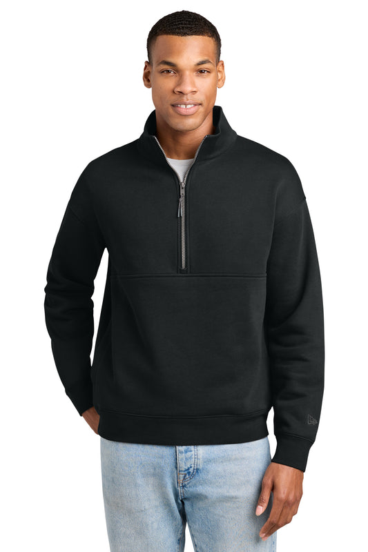 New Era Heritage Fleece 1/2-Zip NEA528 in Black