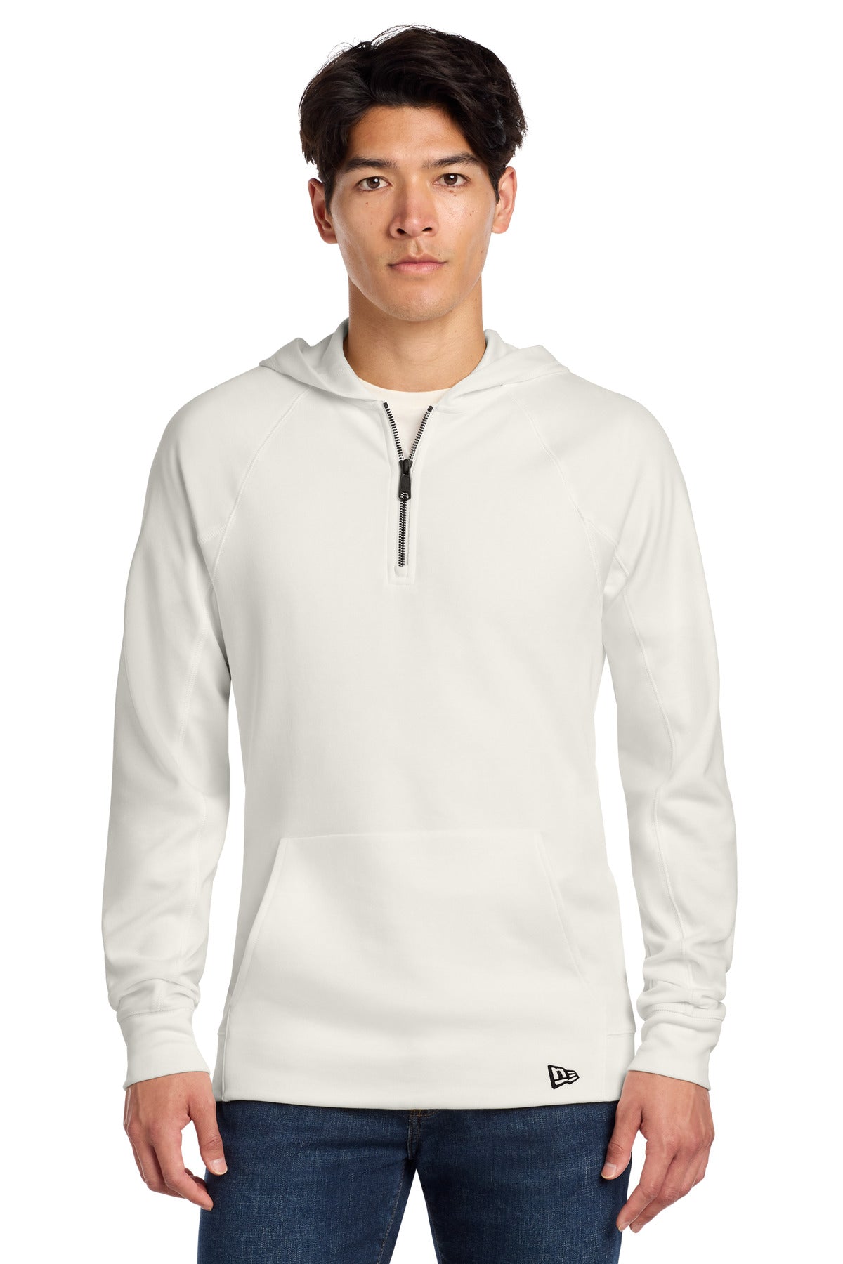 New Era STS 1/4-Zip Hoodie NEA541 in Fan White