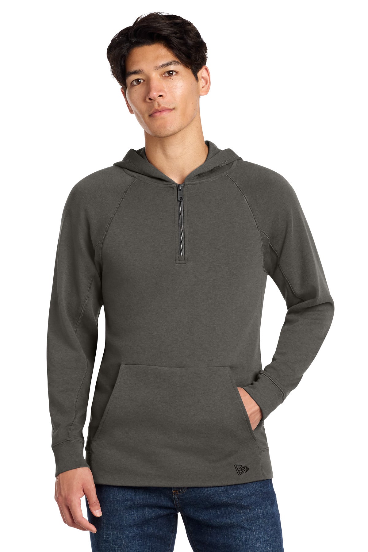 New Era STS 1/4-Zip Hoodie NEA541 in Graphite