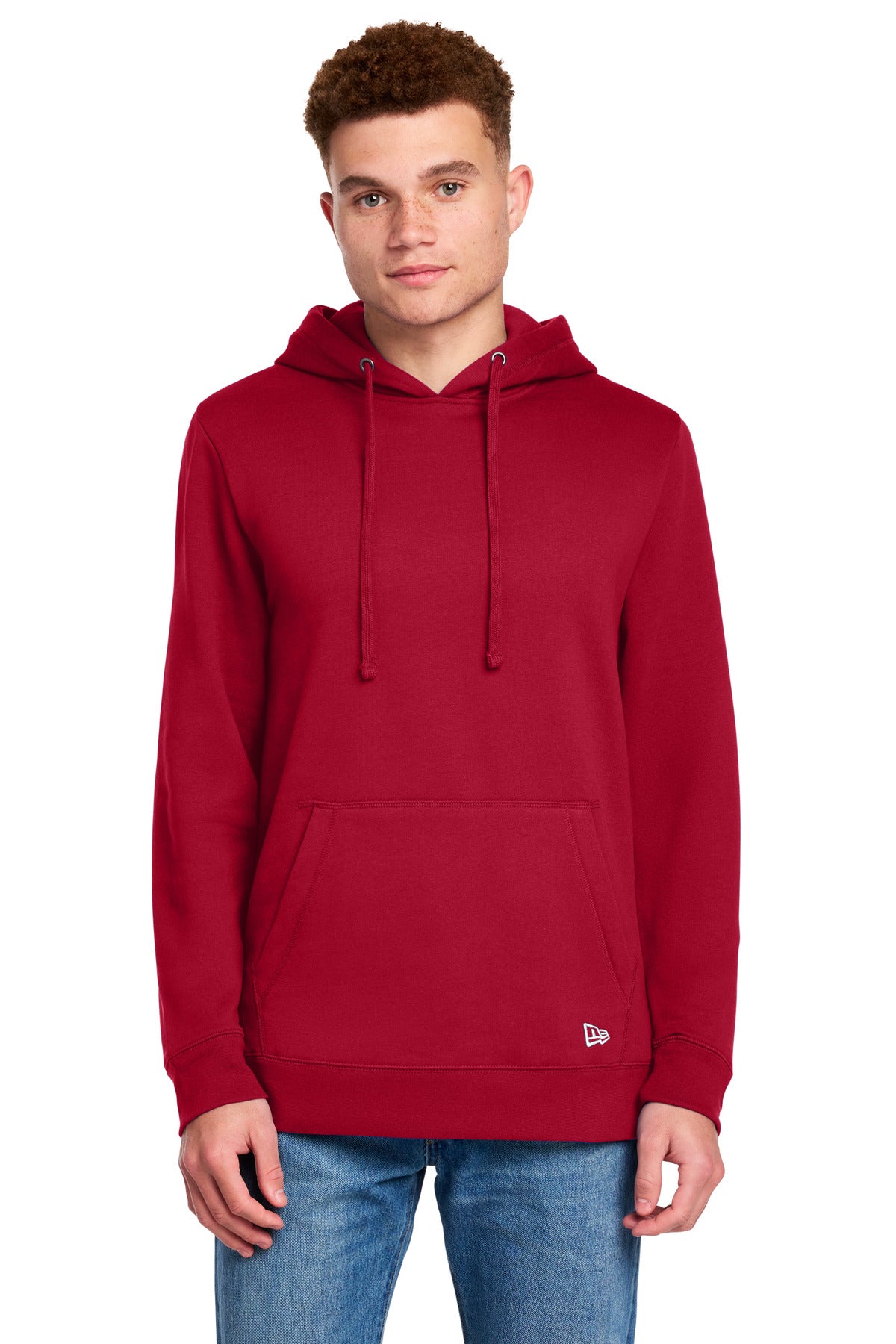 New Era Comeback Fleece Pullover Hoodie NEA550 in Crimson