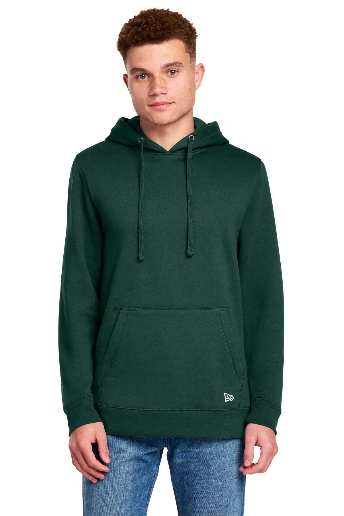 New Era Comeback Fleece Pullover Hoodie NEA550 in Dark Green