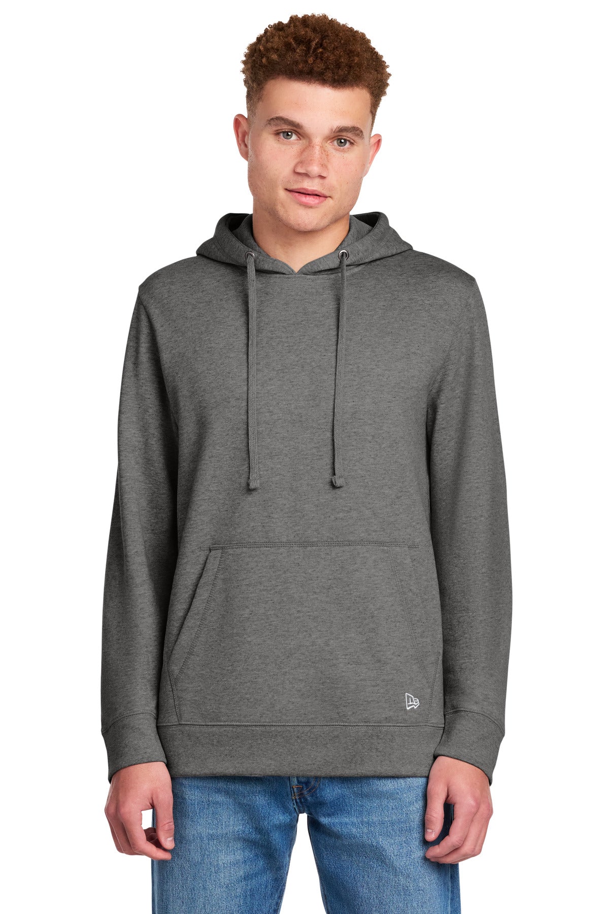 New Era Comeback Fleece Pullover Hoodie NEA550 in Dark Heather Grey