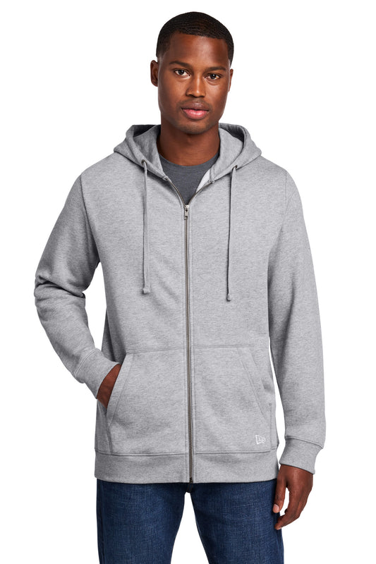 New Era Comeback Fleece Full-Zip Hoodie NEA551 in Athletic Heather