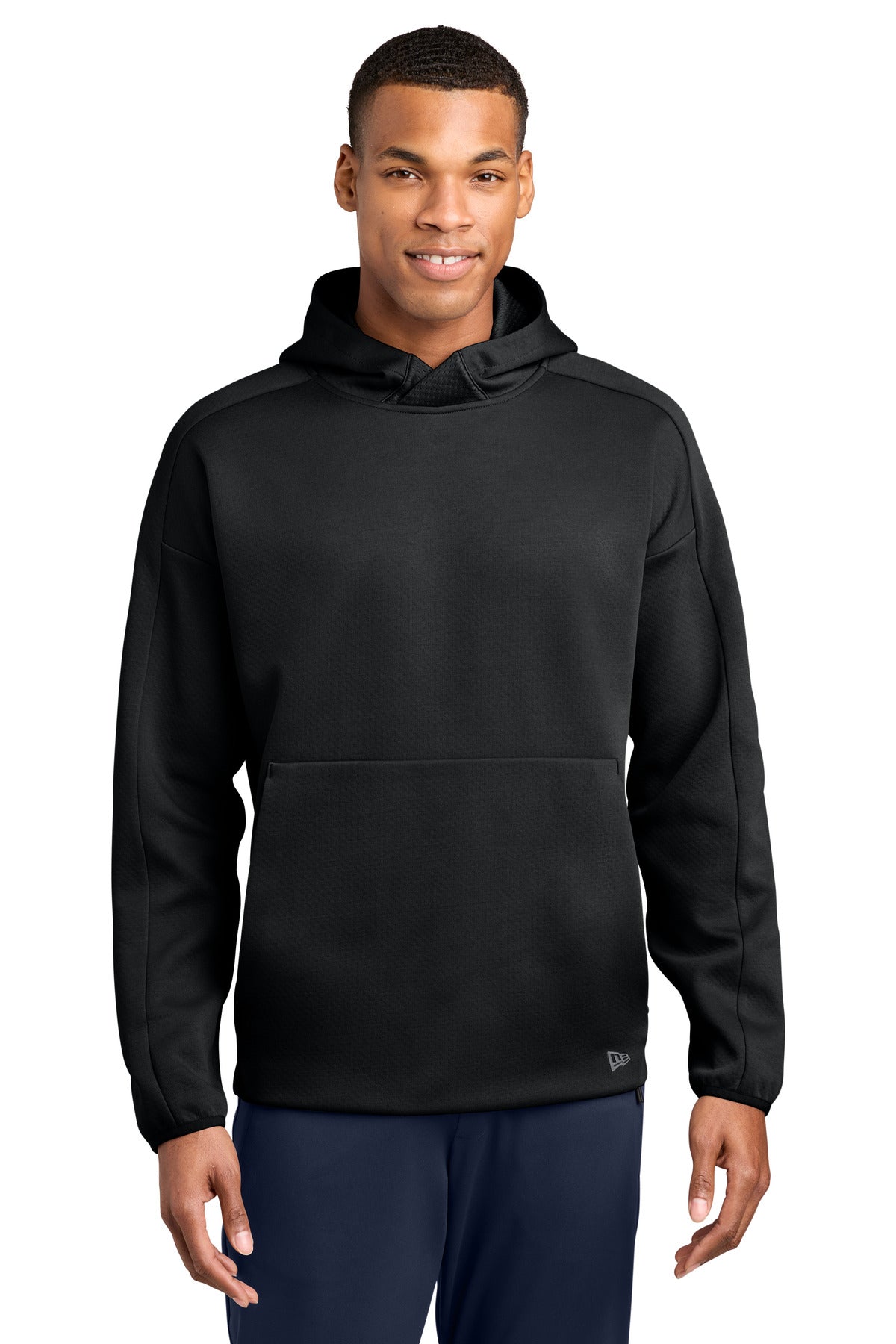 New Era Double Back Pullover Hoodie NEA565 in Black