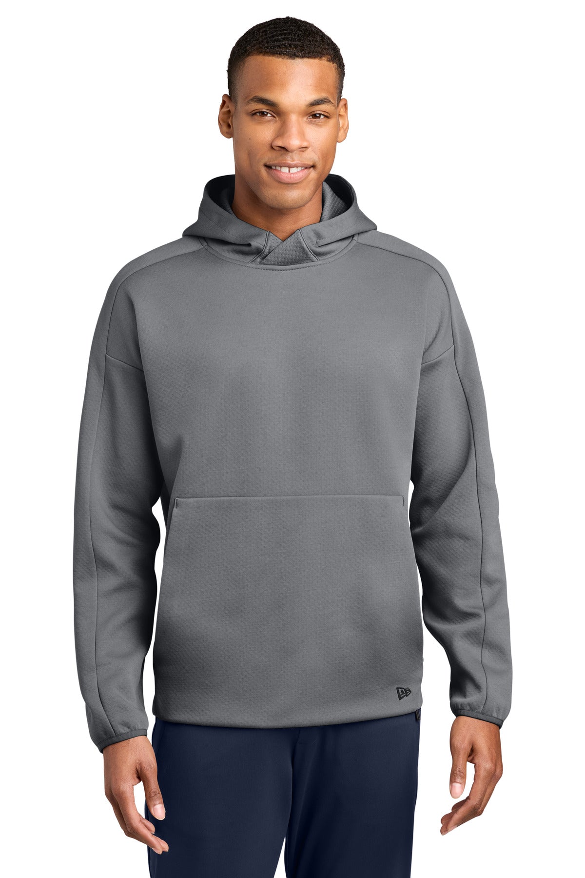 New Era Double Back Pullover Hoodie NEA565 in Shadow Grey