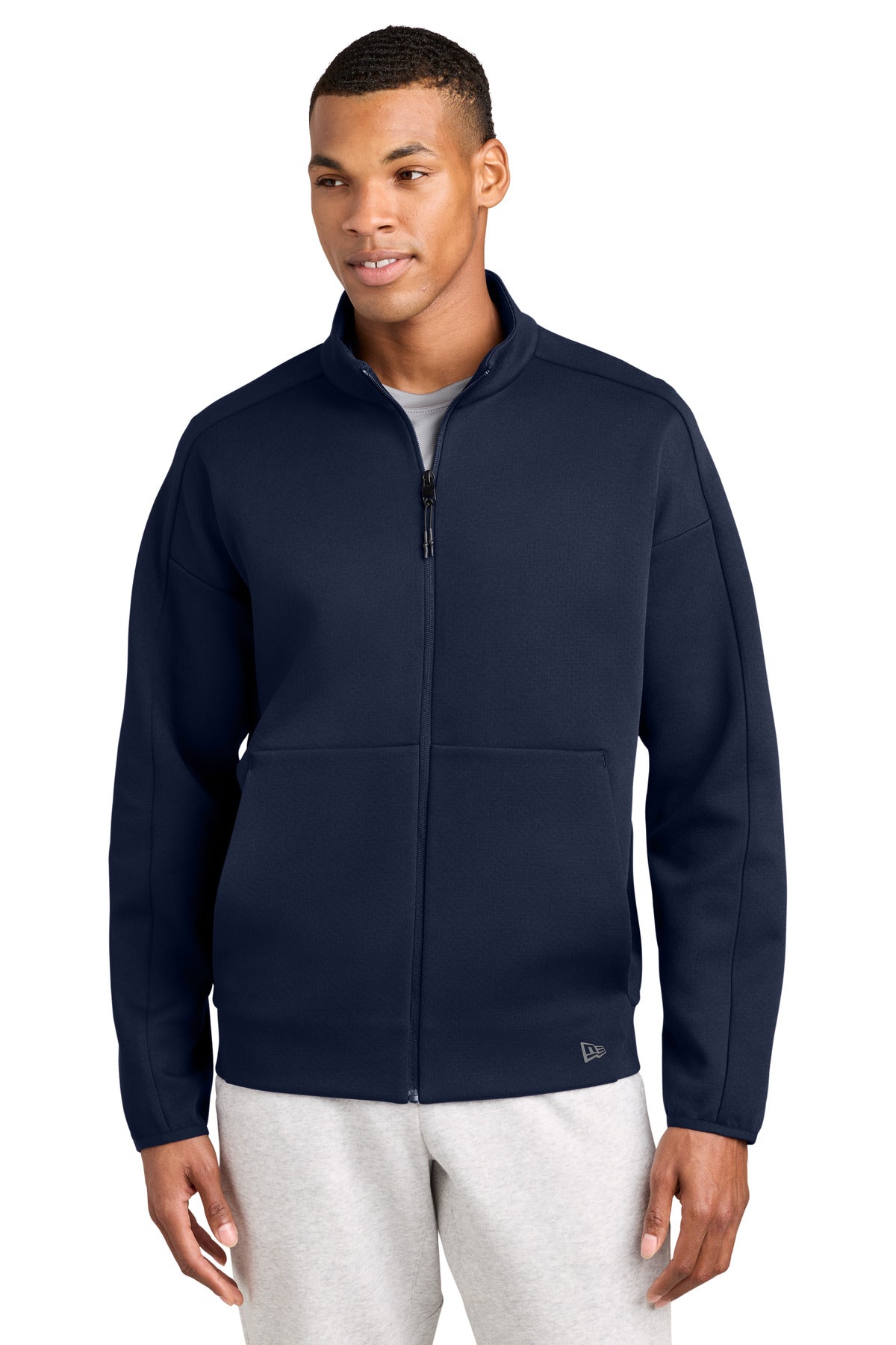 New Era Double Back Full-Zip NEA566 in True Navy