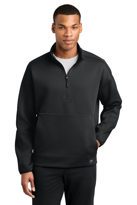 New Era Double Back 1/4-Zip NEA567 in Black