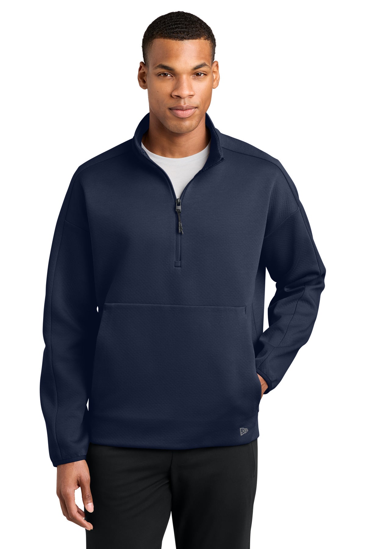 New Era Double Back 1/4-Zip NEA567 in True Navy