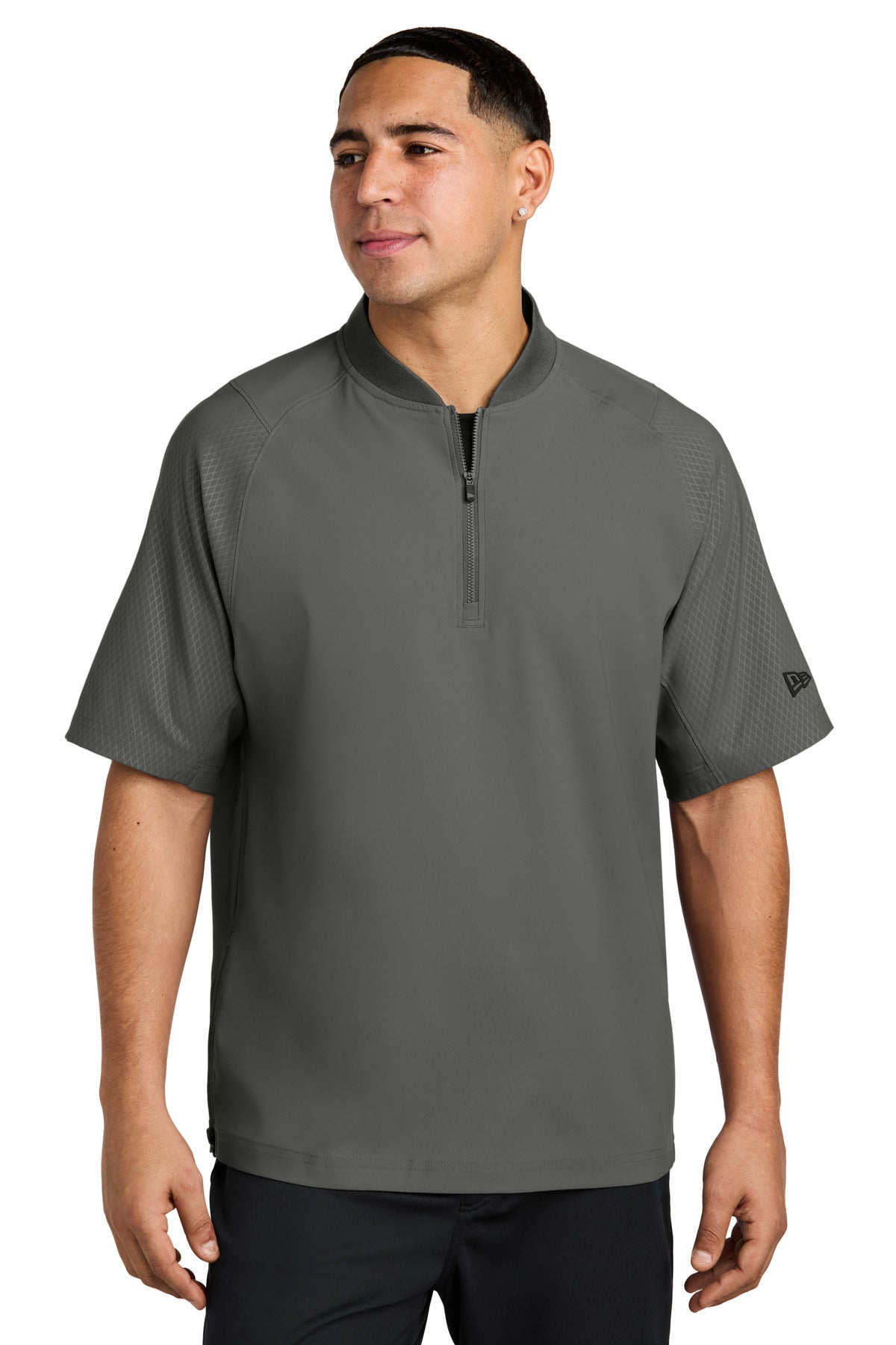 New Era  Cage Short Sleeve 1/4-Zip Jacket. NEA600 in Graphite