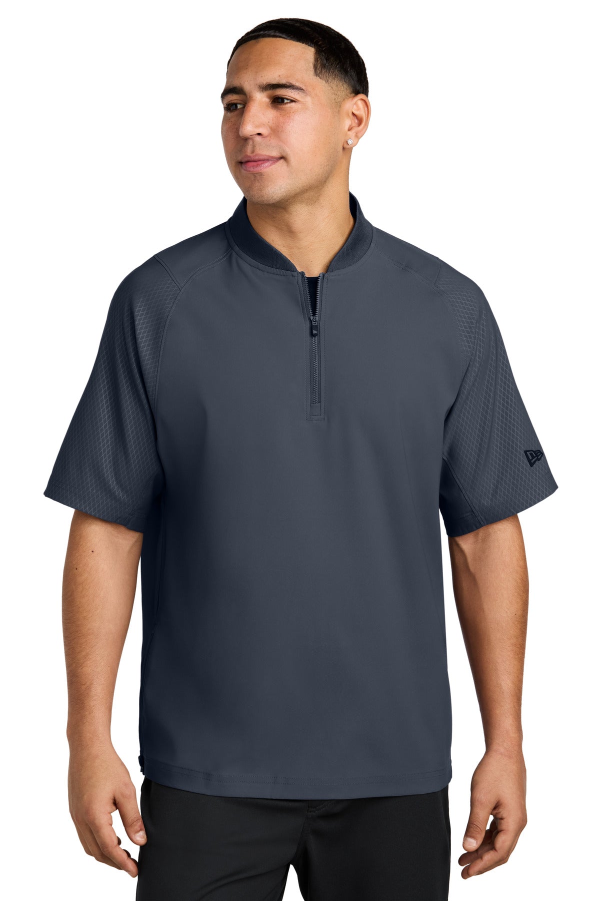 New Era  Cage Short Sleeve 1/4-Zip Jacket. NEA600 in True Navy