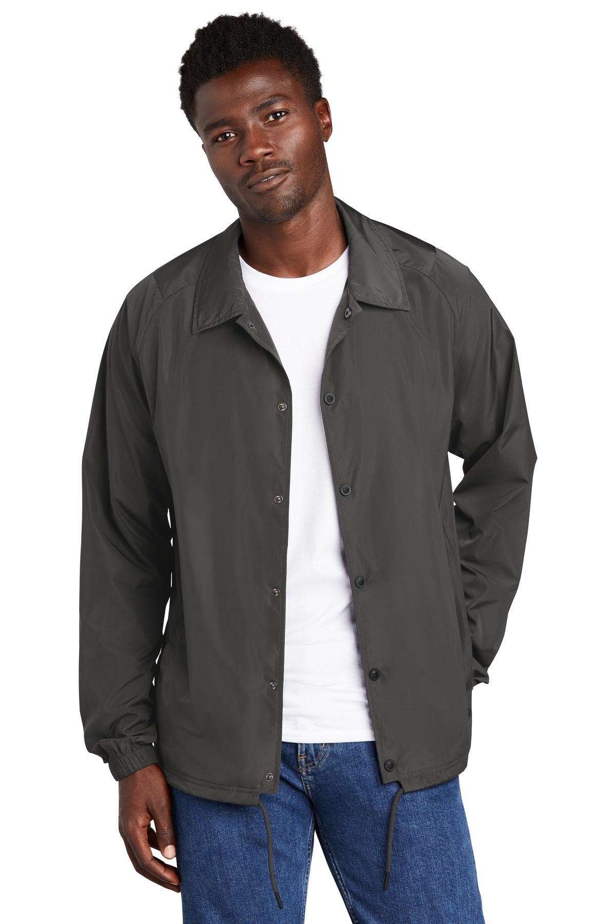 New Era  Coaches Jacket NEA601 in Graphite
