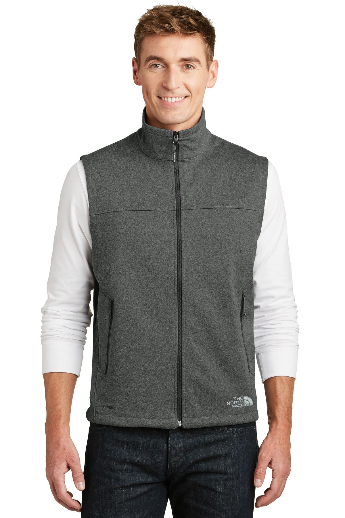 The North Face  Ridgewall Soft Shell Vest. NF0A3LGZ in TNF Dark Grey Heather