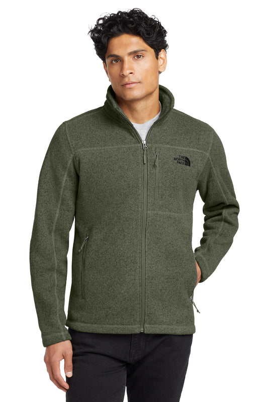 The North Face  Sweater Fleece Jacket. NF0A3LH7 in New Taupe Green Heather