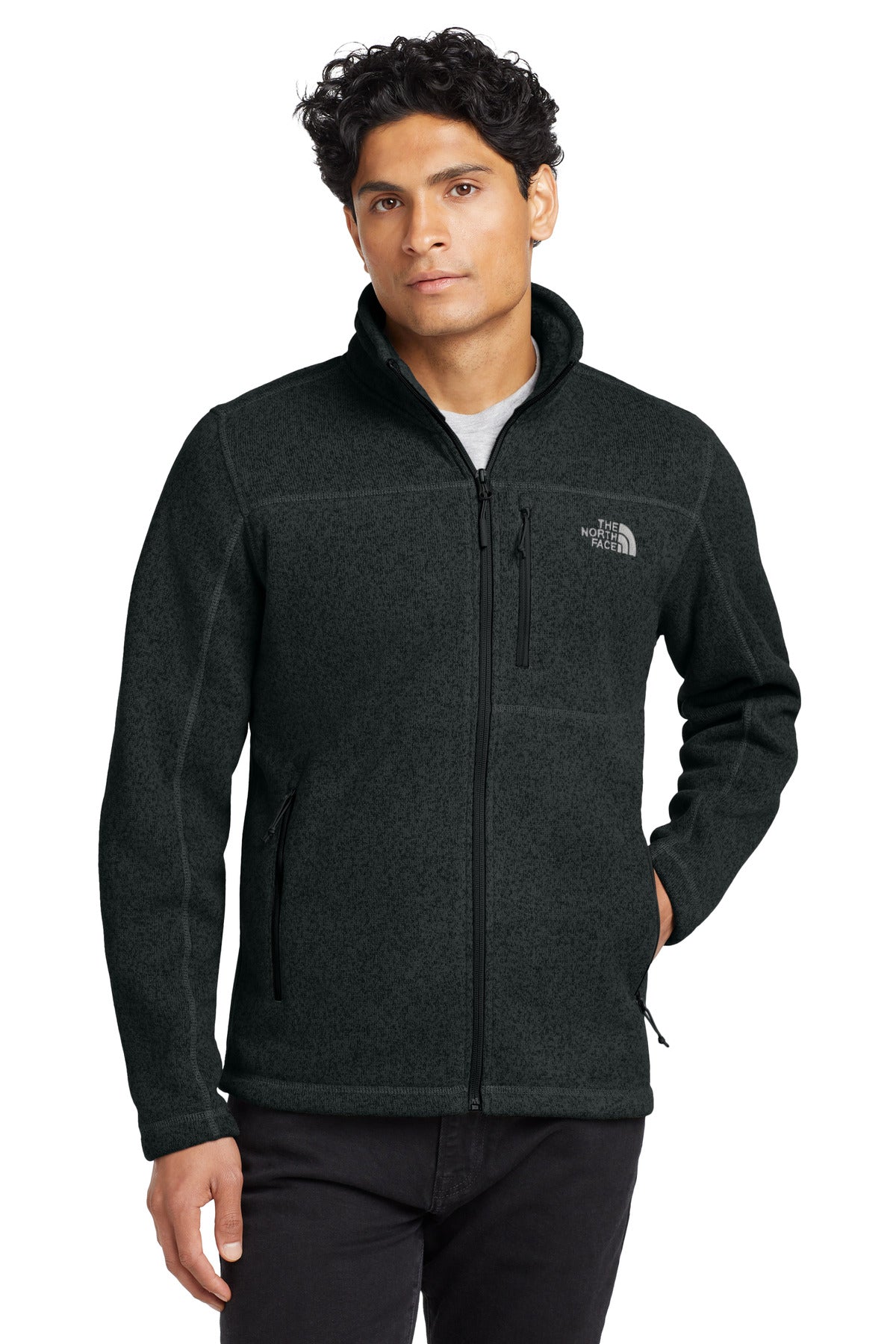The North Face  Sweater Fleece Jacket. NF0A3LH7 in TNF Black Heather