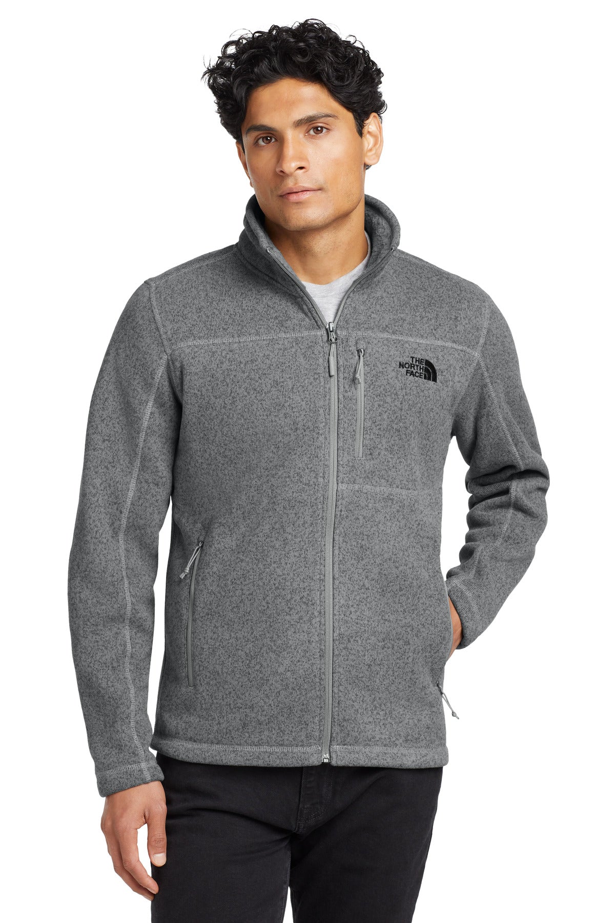 The North Face  Sweater Fleece Jacket. NF0A3LH7 in TNF Medium Grey Heather