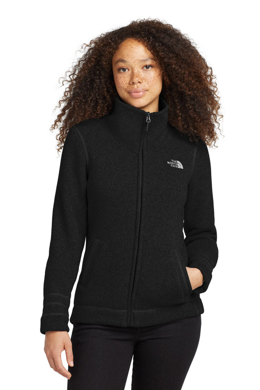 The North Face  Women's Sweater Fleece Jacket. NF0A3LH8 in TNF Black Heather