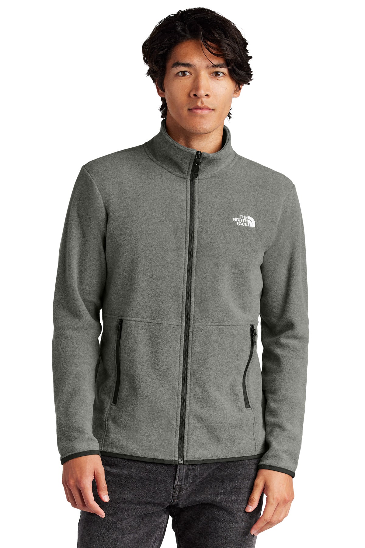 The North Face Glacier Full-Zip Fleece Jacket NF0A7V4J in TNF Medium Grey Heather
