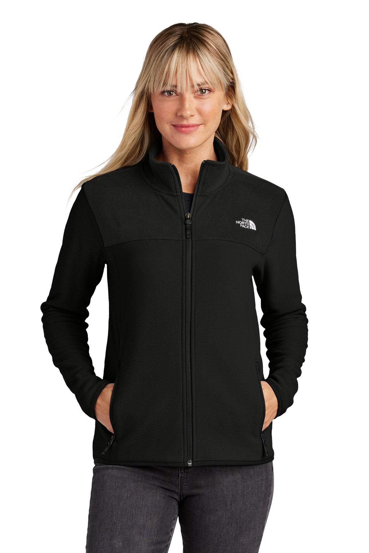 The North Face Women's Glacier Full-Zip Fleece Jacket NF0A7V4K in TNF Black