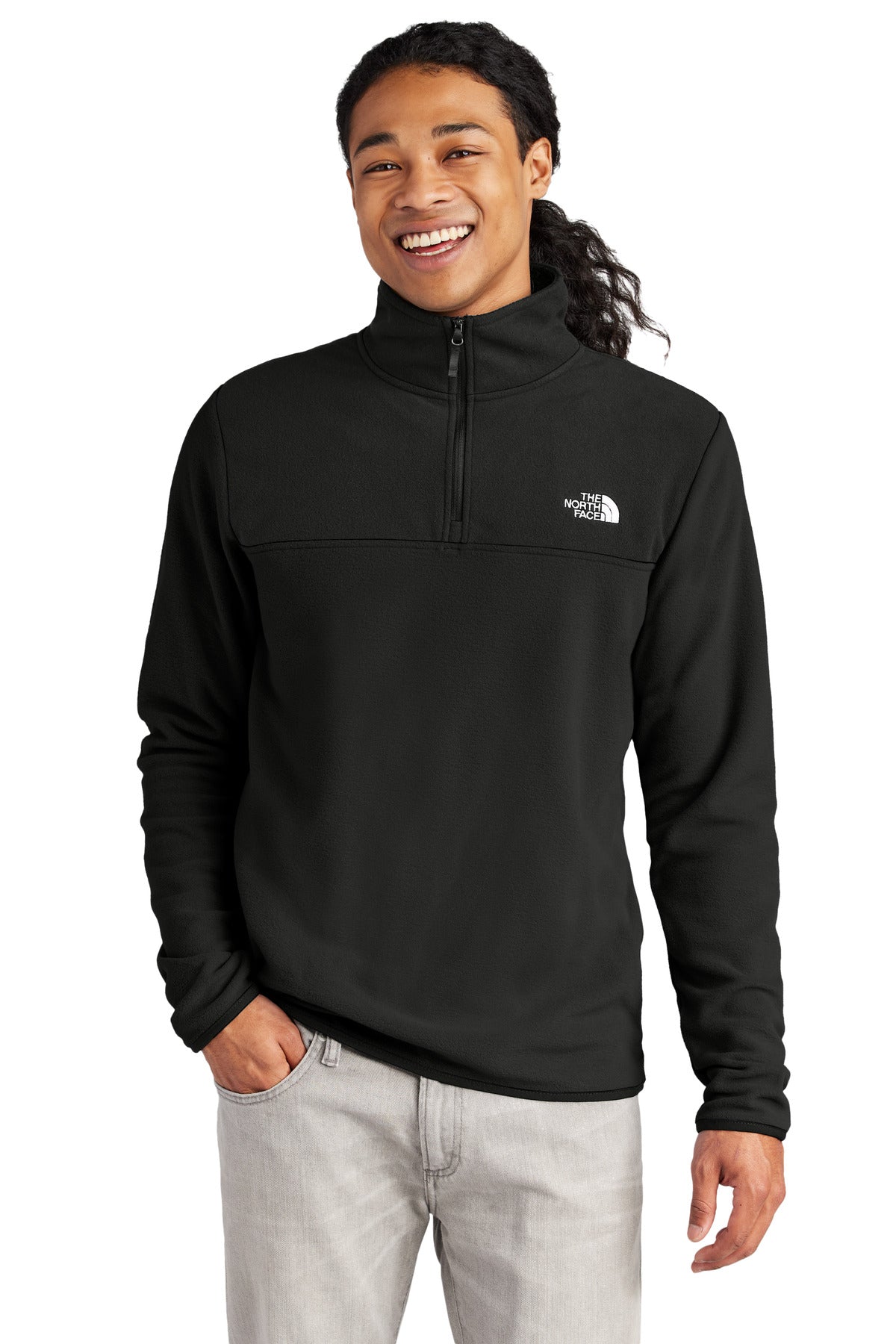 The North Face Glacier 1/4-Zip Fleece NF0A7V4L in TNF Black