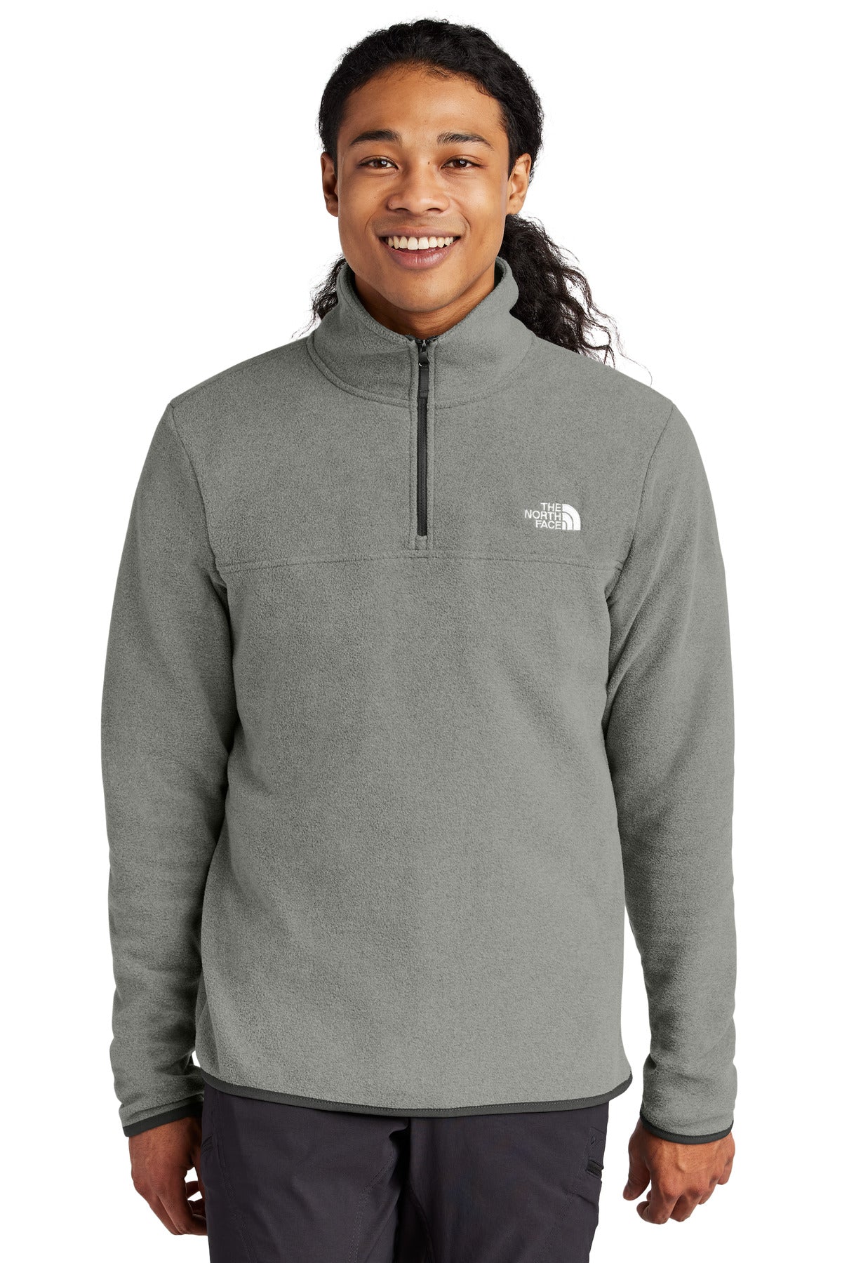 The North Face Glacier 1/4-Zip Fleece NF0A7V4L in TNF Medium Grey Heather