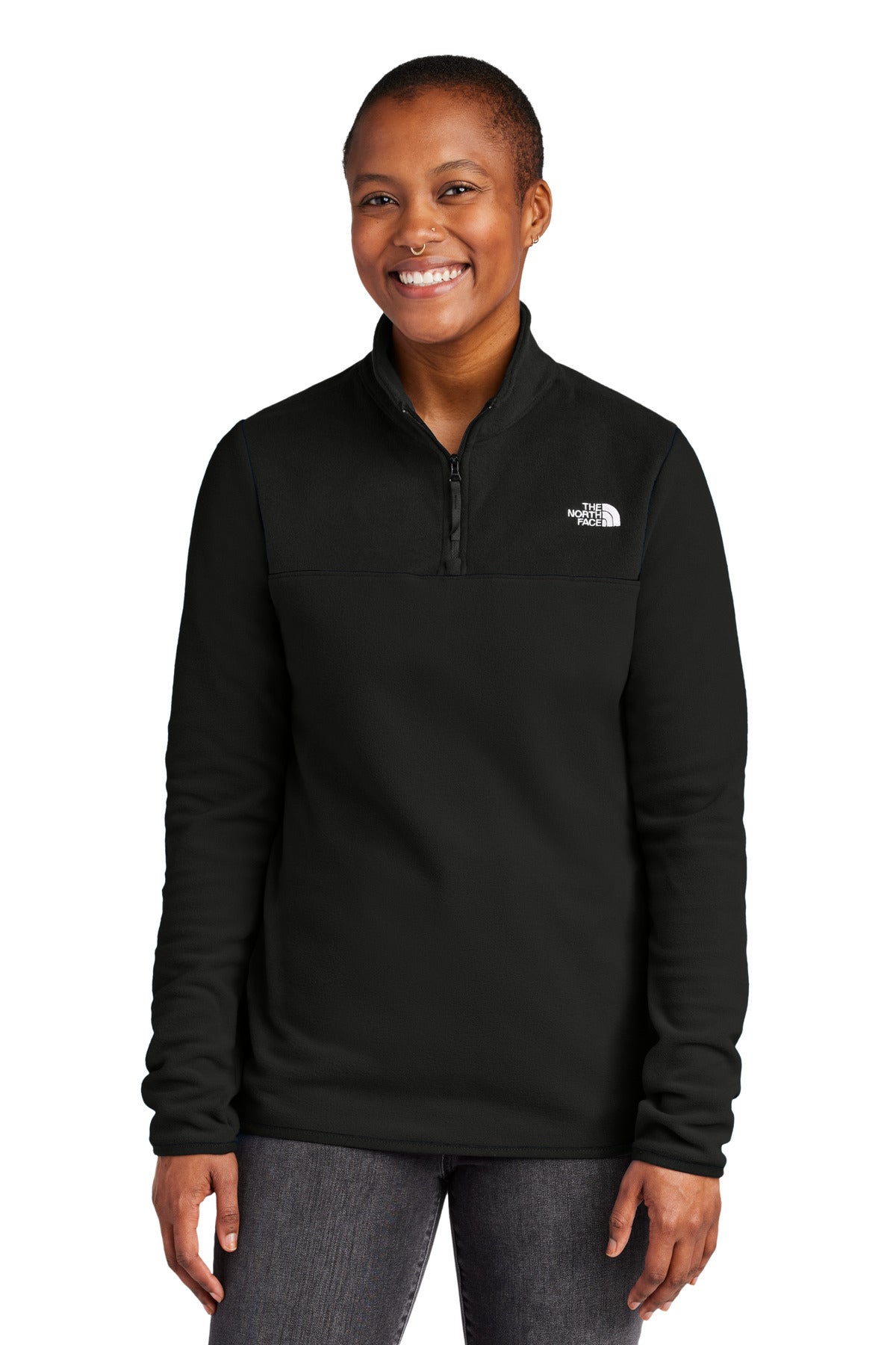 The North Face Women's Glacier 1/4-Zip Fleece NF0A7V4M in TNF Black