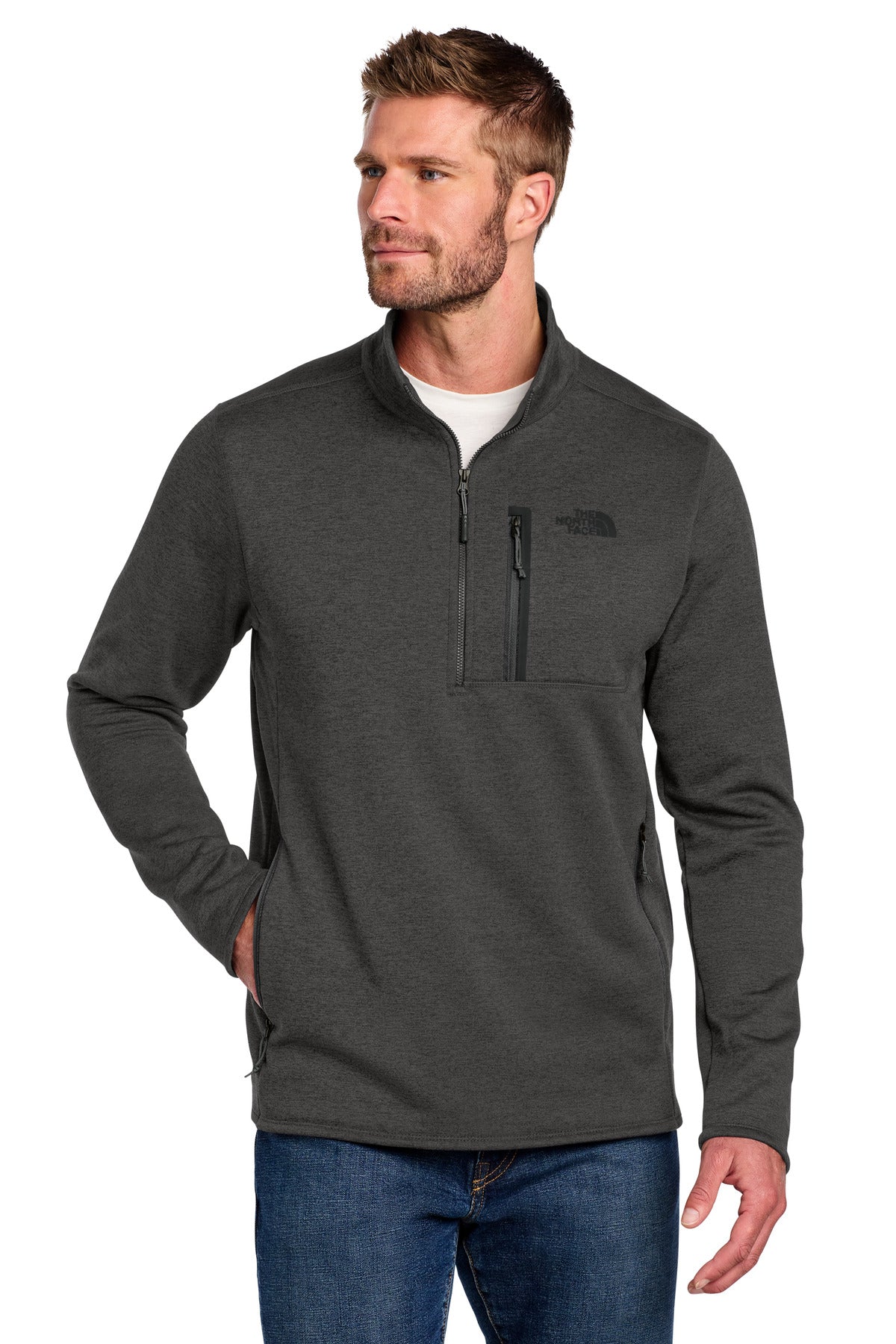 The North Face  Skyline 1/2-Zip Fleece NF0A7V63 in TNF Dark Grey Heather