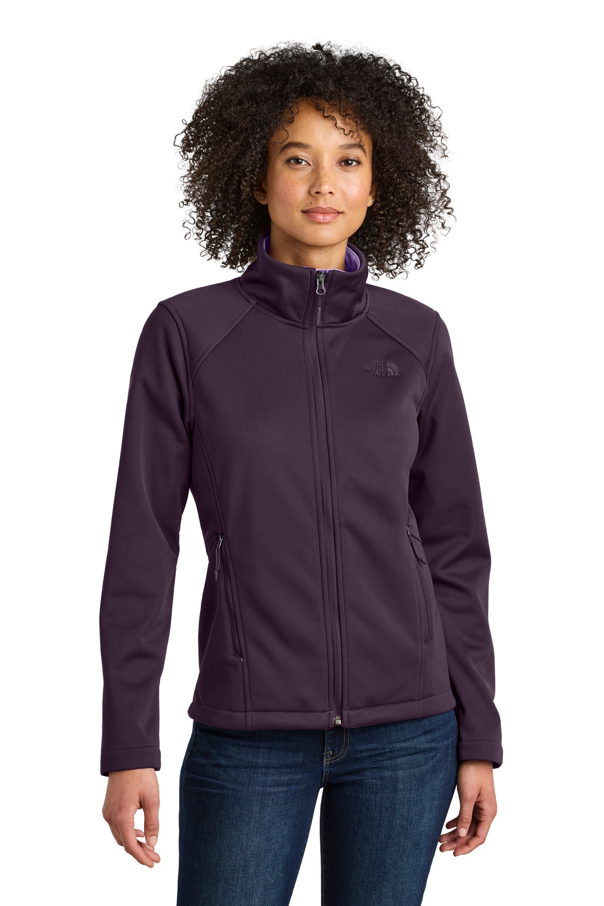 The North Face Women's Chest Logo Ridgewall Soft Shell Jacket NF0A88D4 in TNF Blackberry Wine