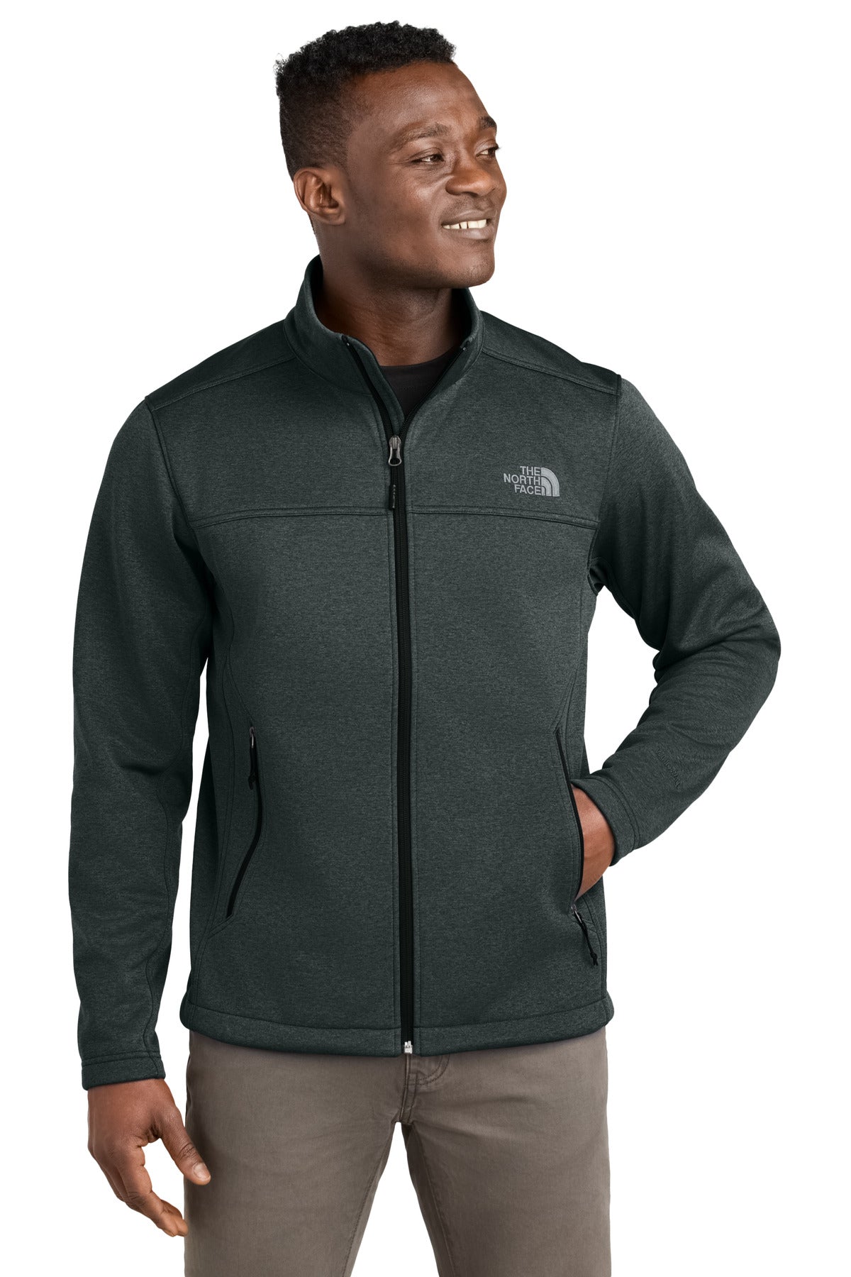 The North Face Chest Logo Ridgewall Soft Shell Jacket NF0A88D5 in TNF Dark Grey Heather