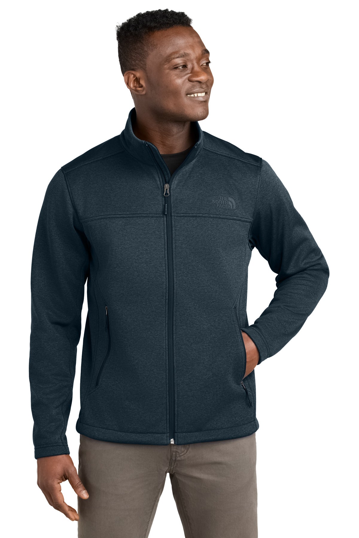 The North Face Chest Logo Ridgewall Soft Shell Jacket NF0A88D5 in Urban Navy Heather