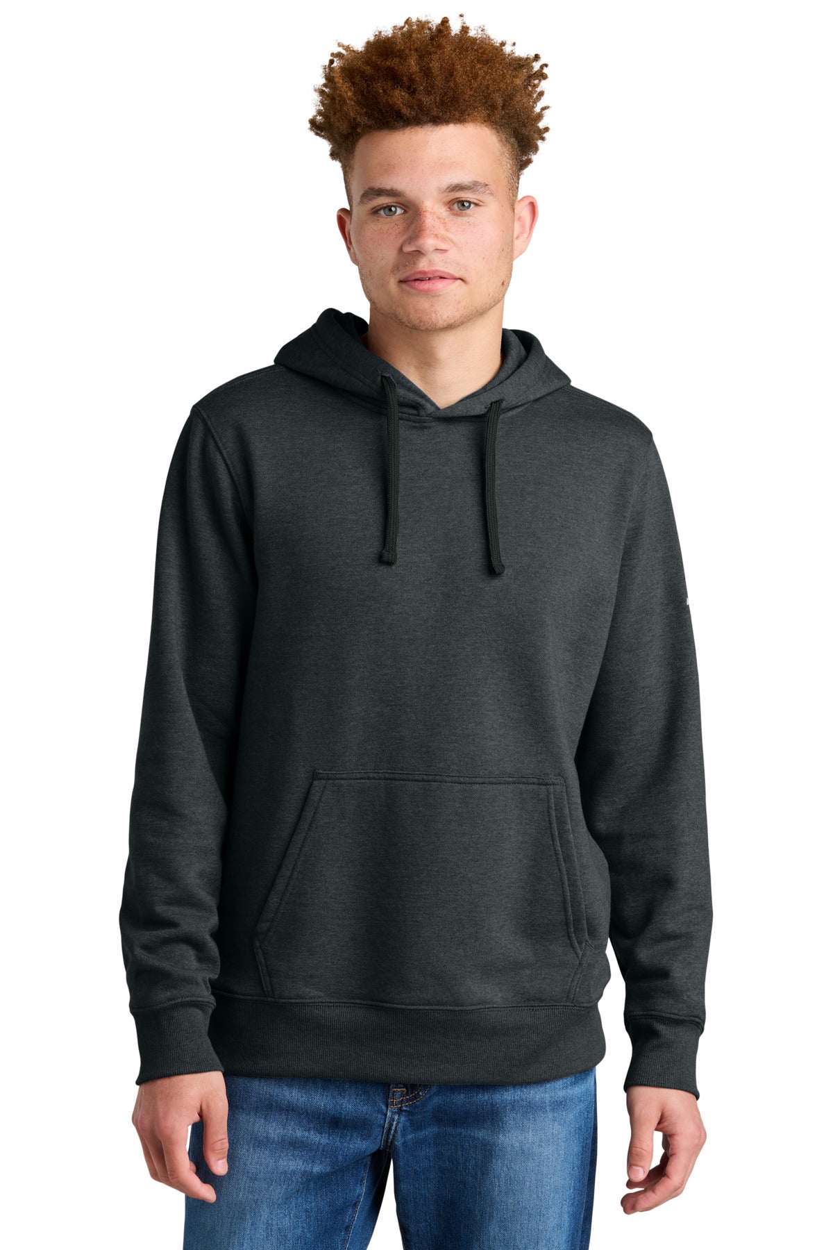 The North Face Sleeve Logo Pullover Hoodie NF0A8AU0 in TNF Black Heather