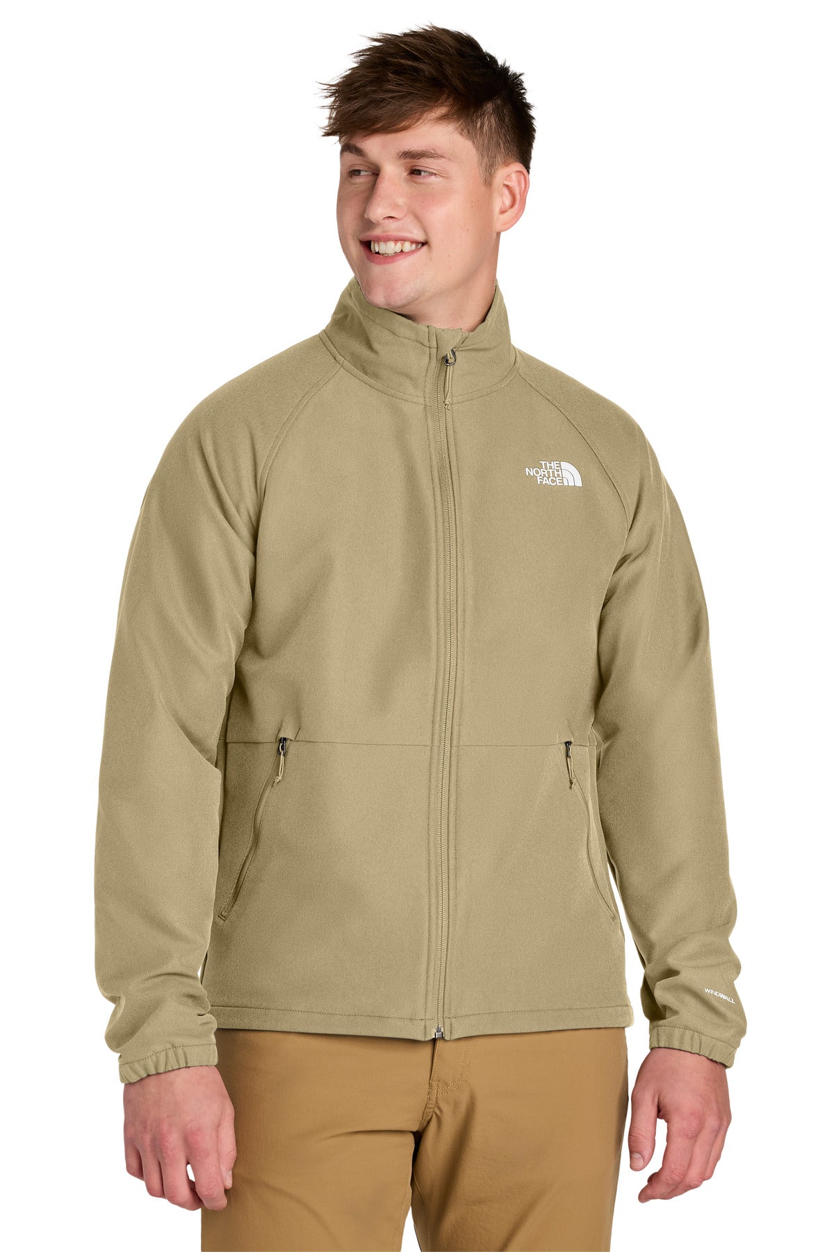 The North Face Barr Lake Soft Shell Jacket NF0A8BUD in Khaki Stone Dark Heather