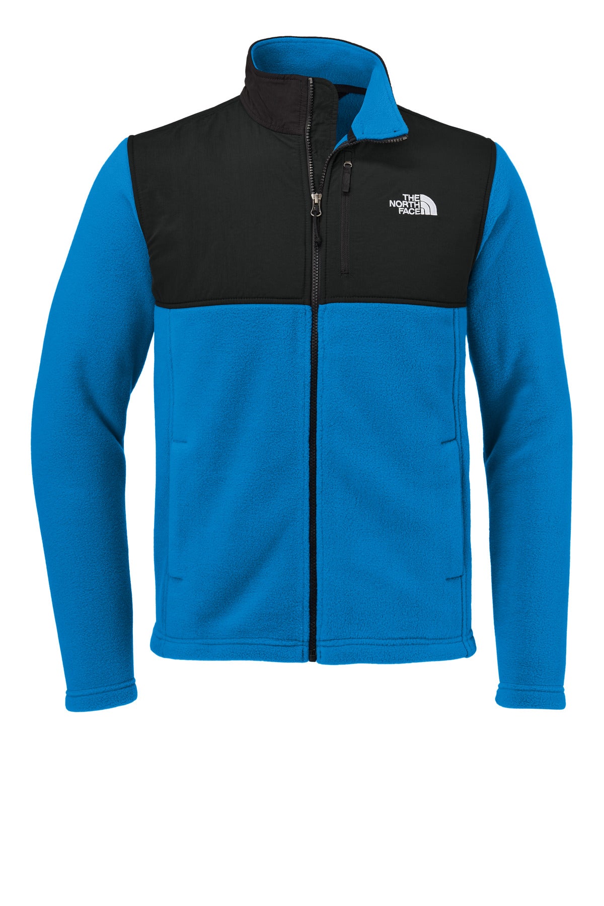The North Face Highest Peak Full-Zip Fleece Jacket NF0A8BUQ in Hero Blue/ TNF Black