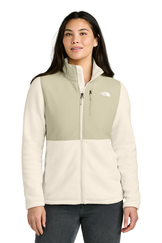 The North Face Women's Highest Peak Full-Zip Fleece Jacket NF0A8BUR in Gardenia White/ Gravel