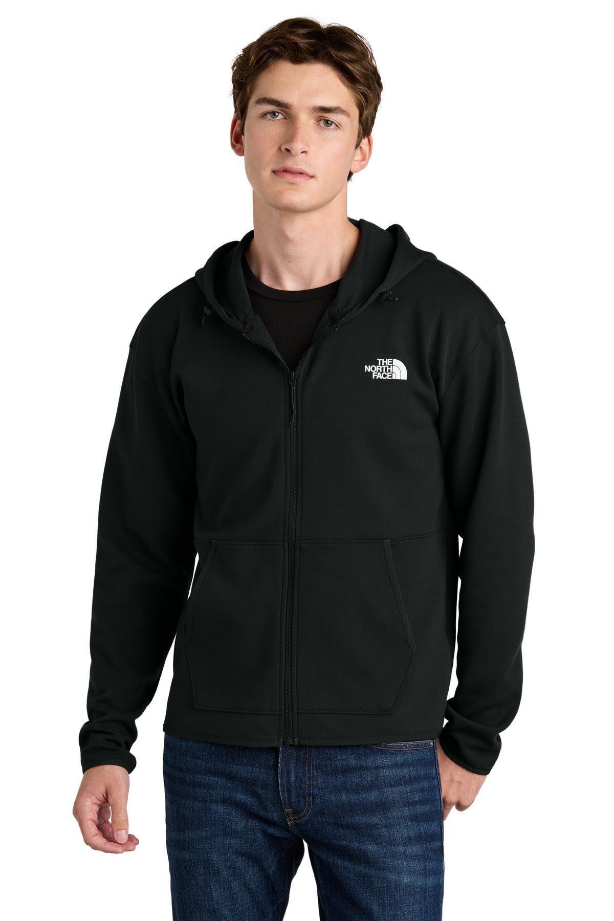 The North Face Double-Knit Full-Zip Hoodie NF0A8BUS in TNF Black