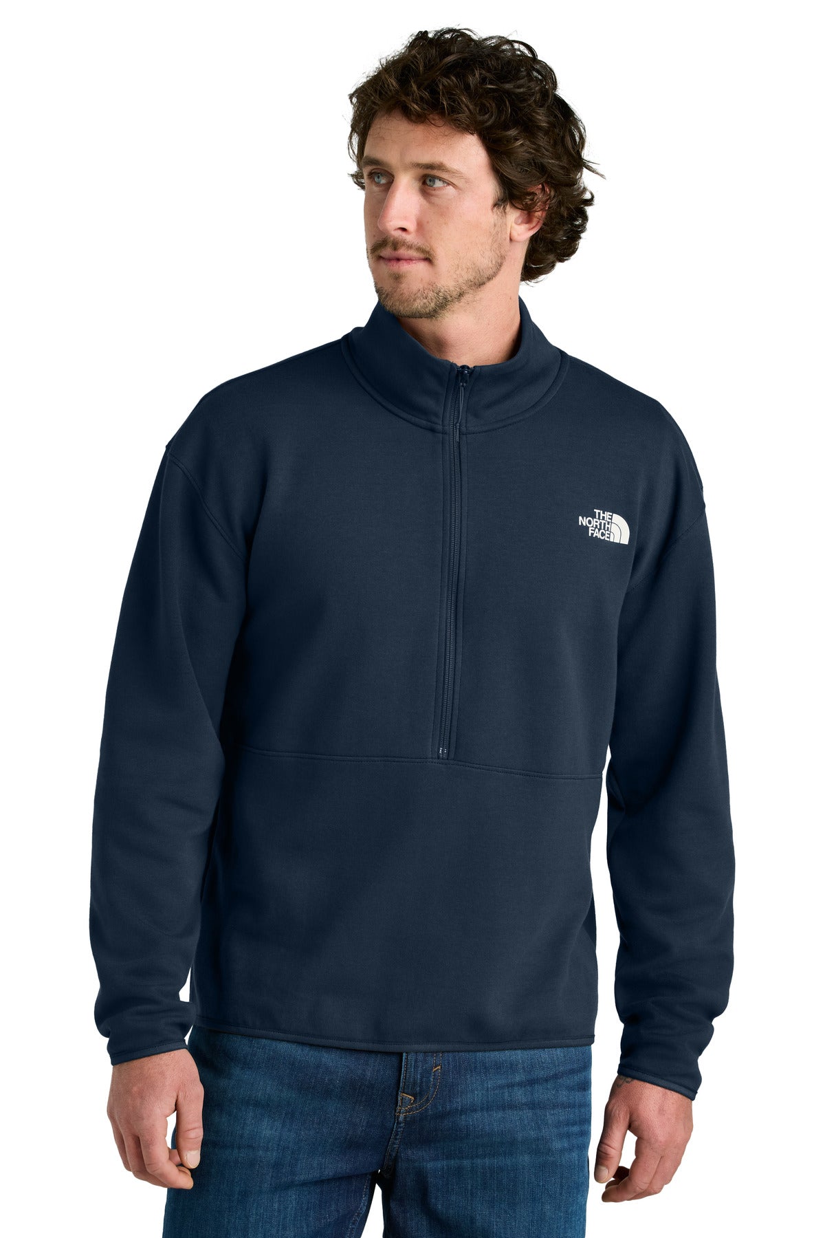 The North Face Double-Knit 1/2-Zip Fleece NF0A8C5G in Summit Navy