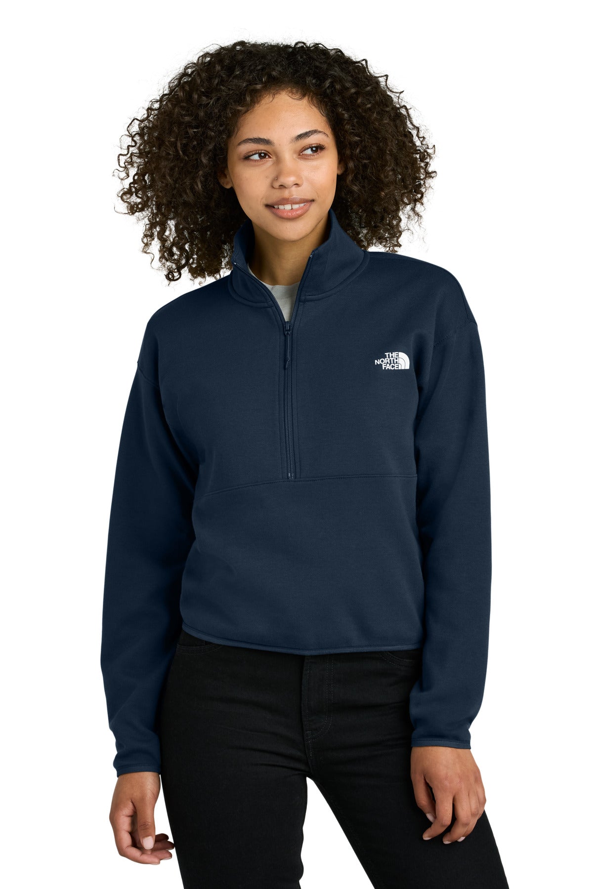 The North Face Women's Double-Knit 1/2-Zip Fleece NF0A8C5H in Summit Navy