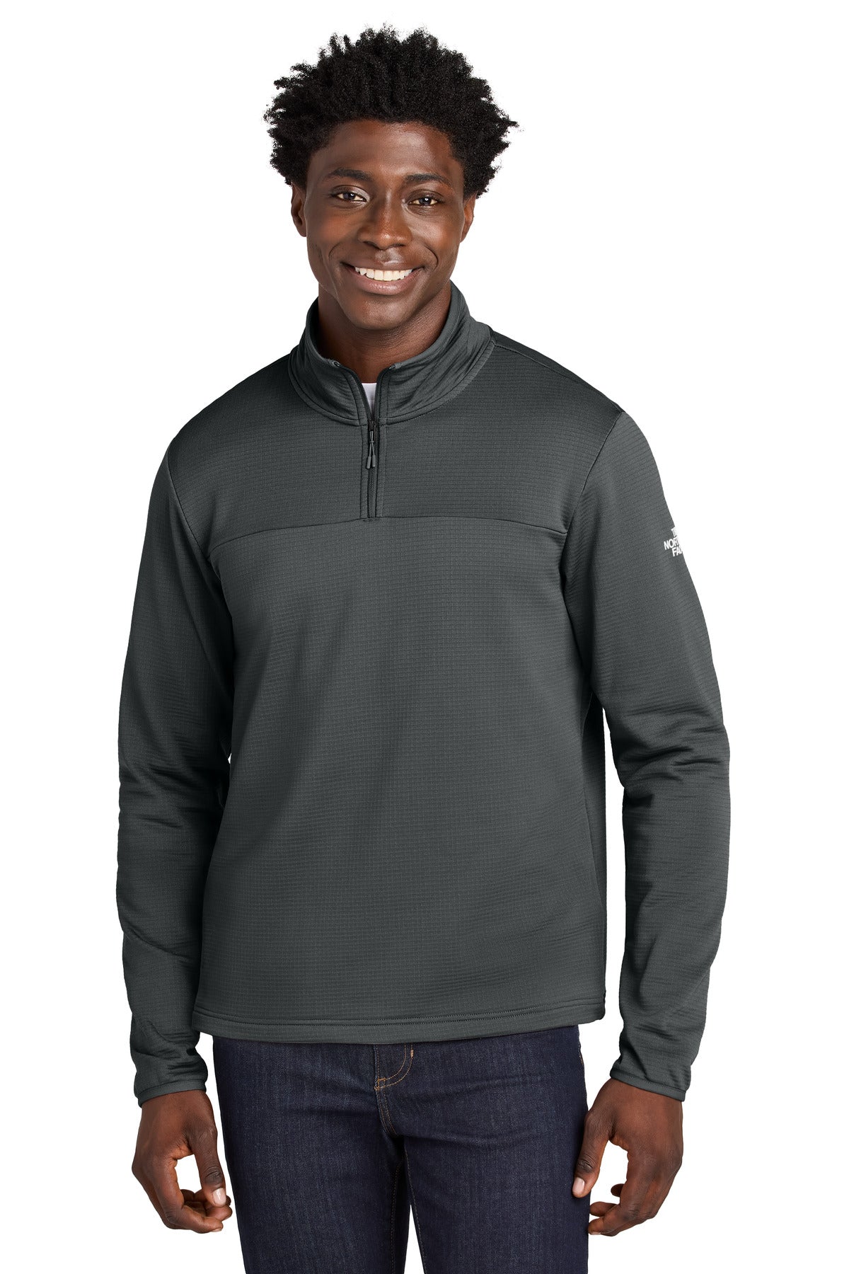 The North Face Aim 1/4-Zip Fleece NF0A8ENJ in Asphalt Grey