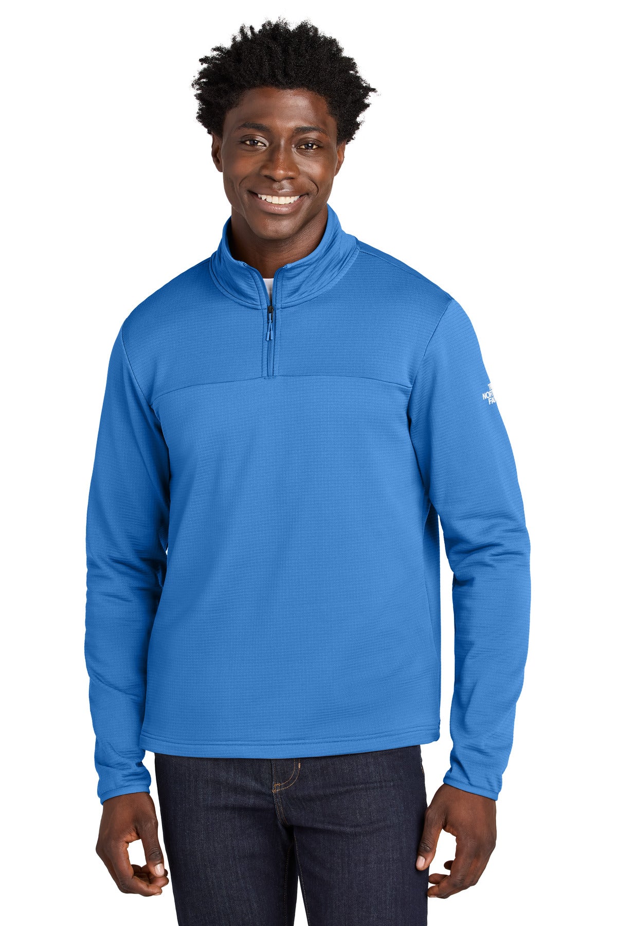 The North Face Aim 1/4-Zip Fleece NF0A8ENJ in Marina Blue