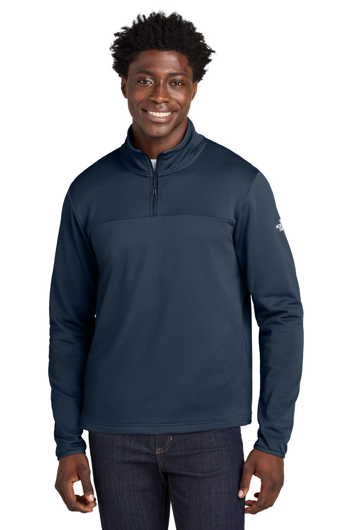 The North Face Aim 1/4-Zip Fleece NF0A8ENJ in Summit Navy