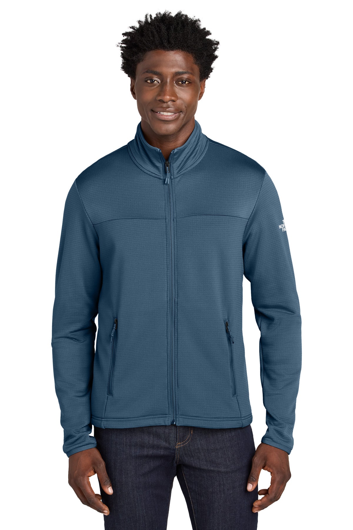 The North Face Aim Full-Zip Fleece Jacket NF0A8ENK in Shady Blue