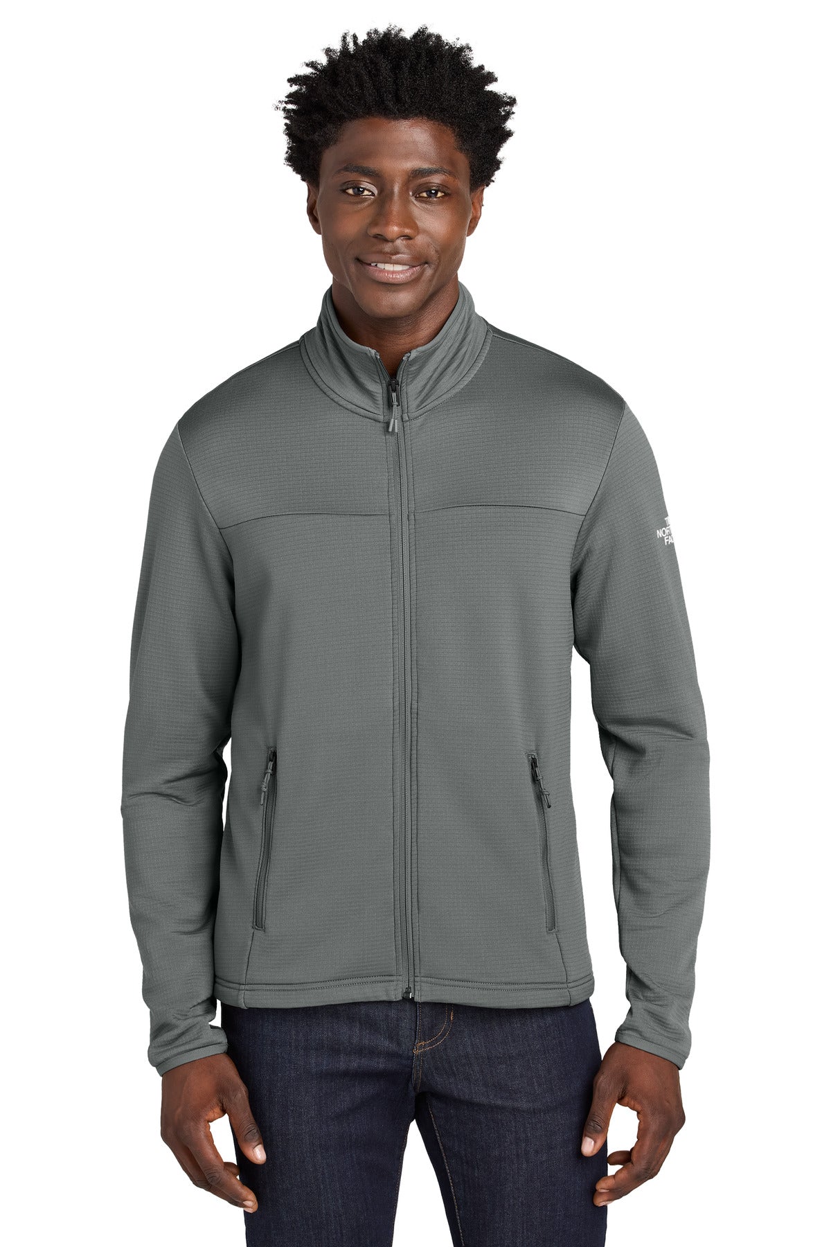 The North Face Aim Full-Zip Fleece Jacket NF0A8ENK in Smoked Pearl Grey