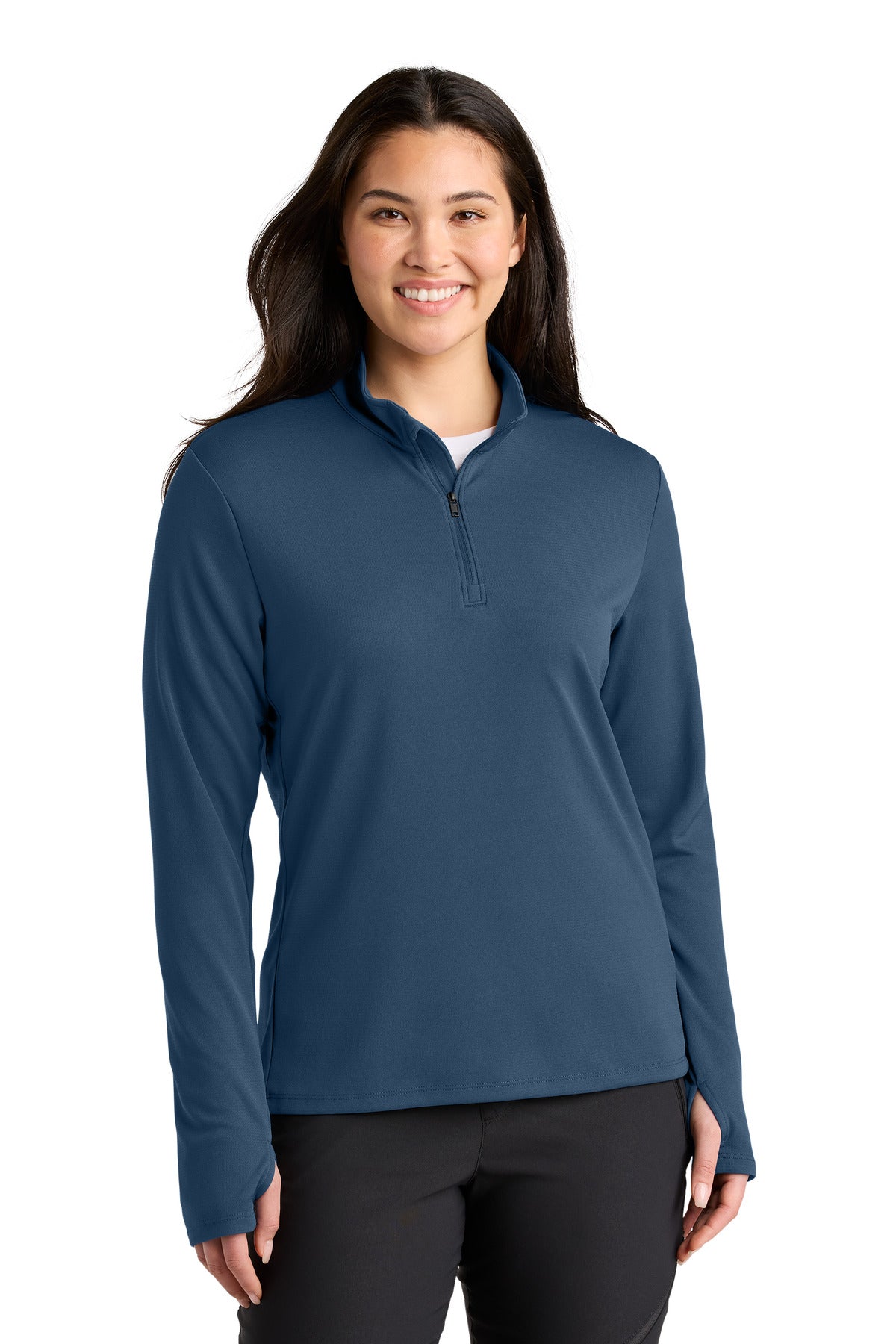 The North Face Women's Ambition 1/4-Zip NF0A8ENQ in Shady Blue