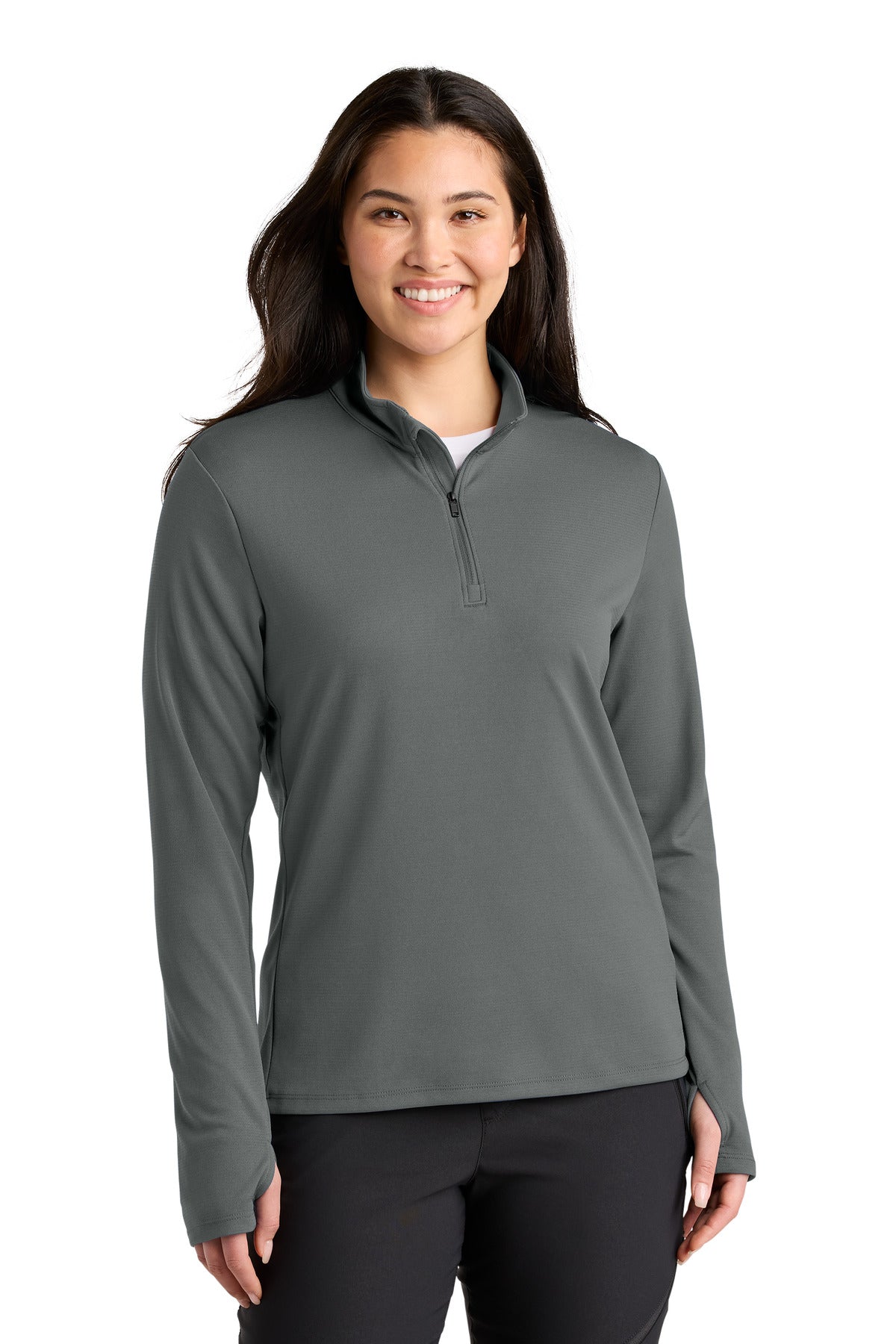The North Face Women's Ambition 1/4-Zip NF0A8ENQ in Smoked Pearl Grey