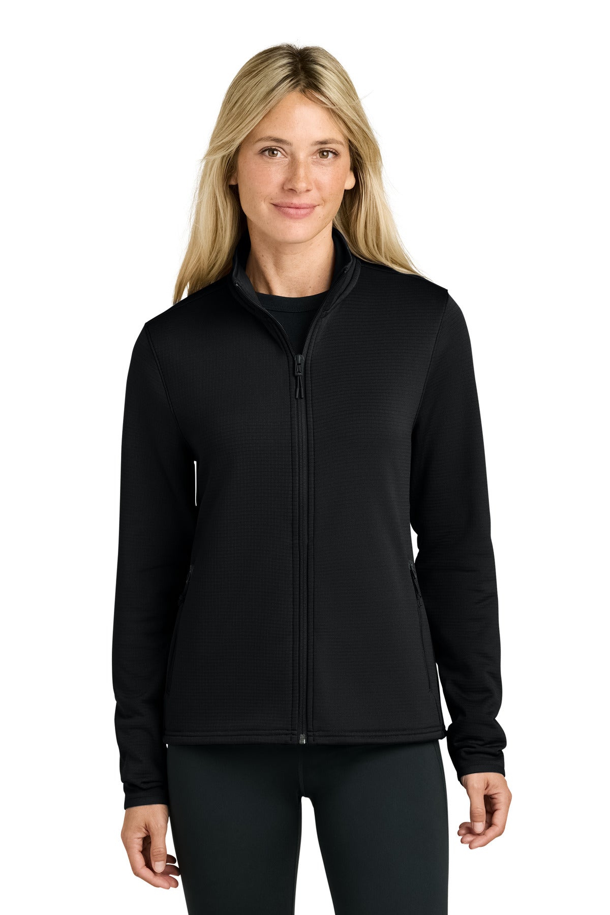 The North Face Women's Aim Full-Zip Fleece Jacket NF0A8FQJ in TNF Black