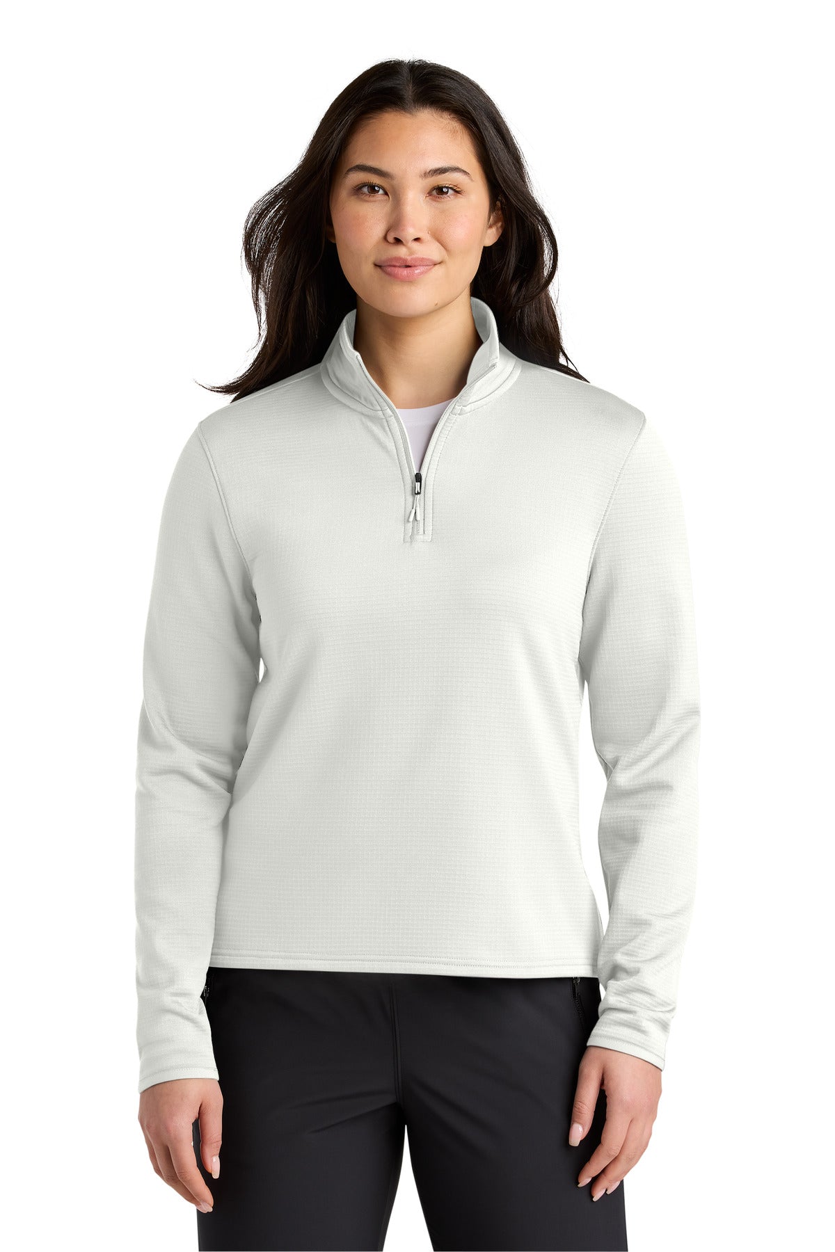 The North Face Women's Aim 1/4-Zip Fleece NF0A8FQK in White Dune