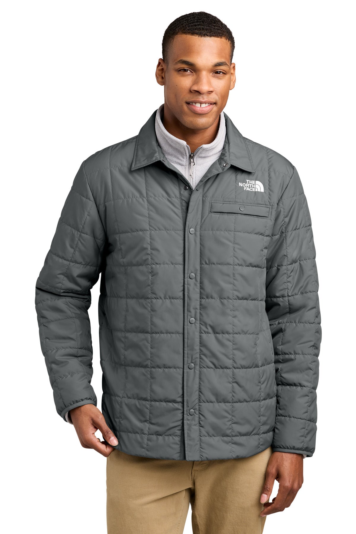 The North Face Iron Drift Quilted Shirt Jacket NF0A8JEX in Smoked Pearl Grey